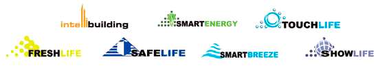 Брэнды SmartGroup: Intellibuilding, Smart Energy, Touchlife, Freshlife, Safelife, SmartBreeze, Showlife